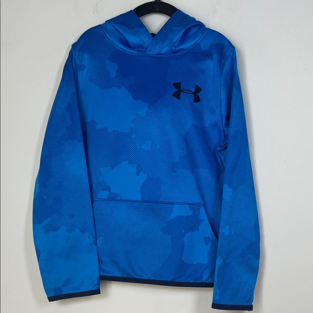 Under‎ Armour Kids Royal Blue Camo Sweatshirt Hoodie Boys Size Small